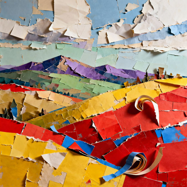 Torn Paper Art - AI Generated gallery