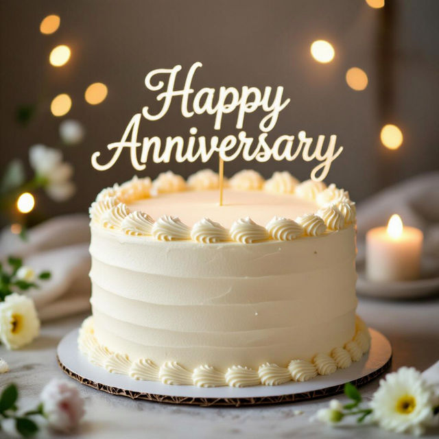 Happy Anniversary Cake Images - Made With AI gallery