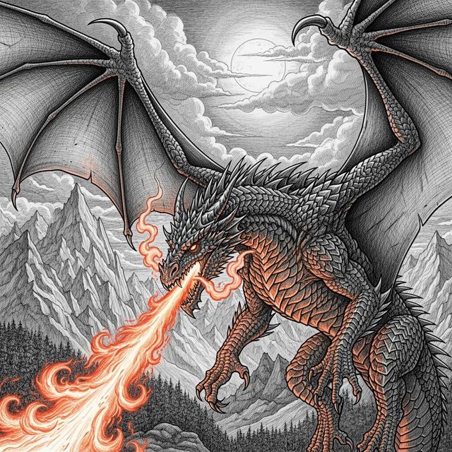 AI Dragon Drawings gallery