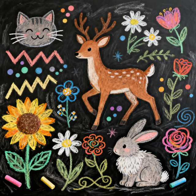 Fun Chalk Drawings - Made With AI gallery