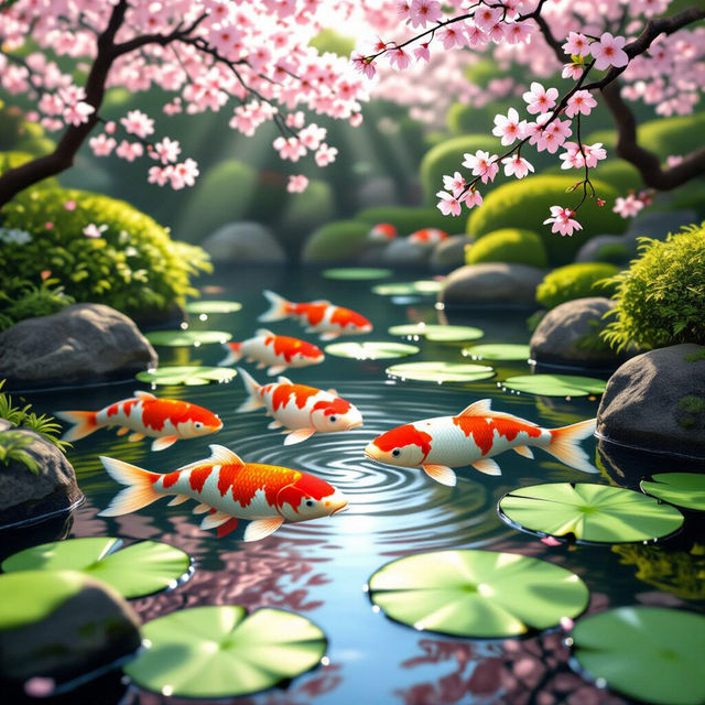 Koi Fish Images - Created With AI gallery