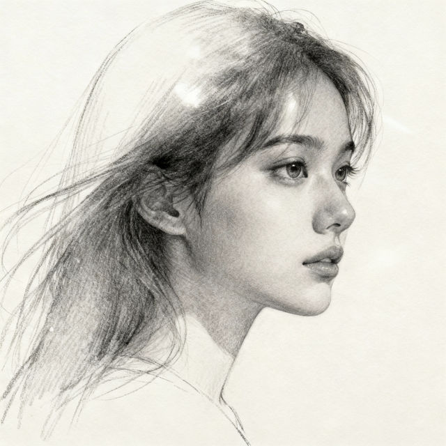 Girl Head Drawings - AI Generated Art gallery