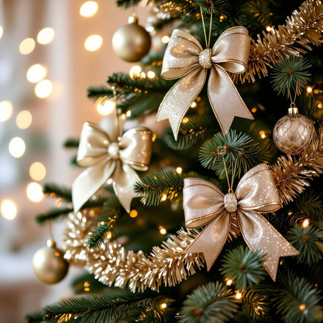 Christmas Wallpaper Bows - Festive AI Art gallery