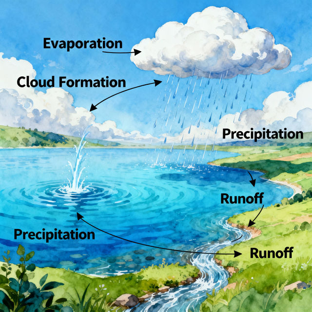 Drawing Of The Water Cycle gallery