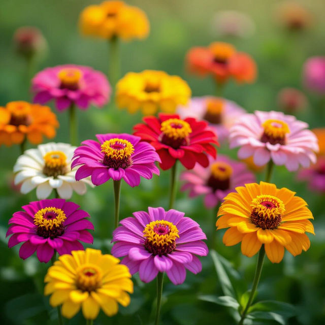 Pictures Of Zinnias - AI Generated gallery