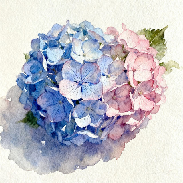 Hydrangea Flower Drawing gallery