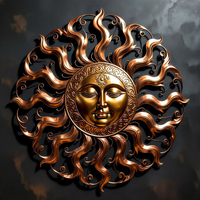 Metal Sun Wall Art - AI Generated gallery