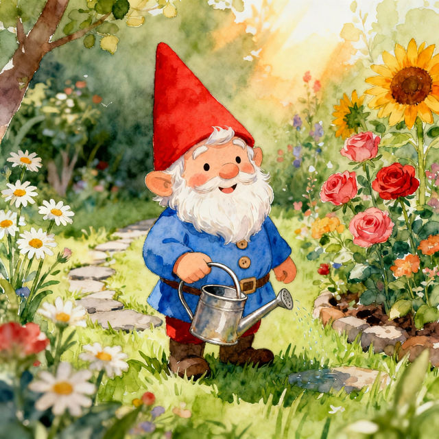Garden Gnome Drawings - Created with AI gallery