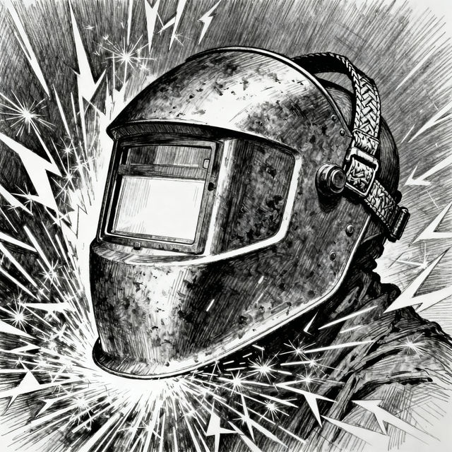 Welding Helmet Drawing - Made With AI gallery