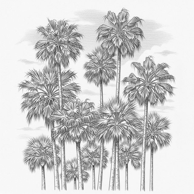 AI Palm Trees Drawing Gallery gallery