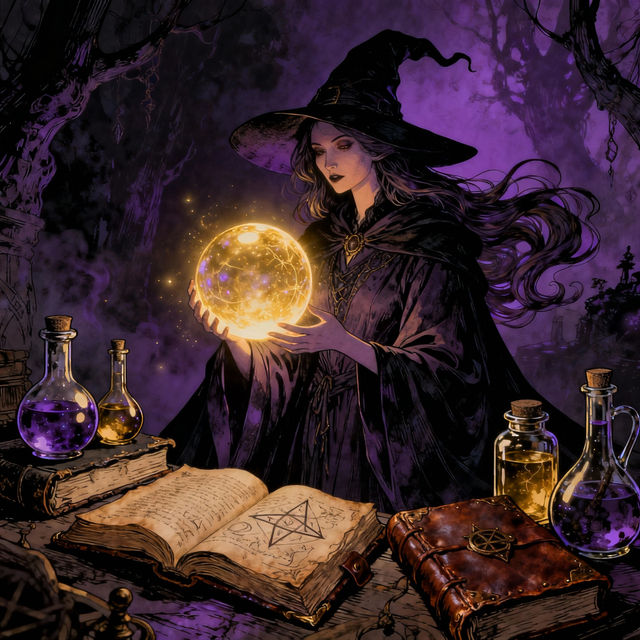 Witch Drawings - AI Art gallery