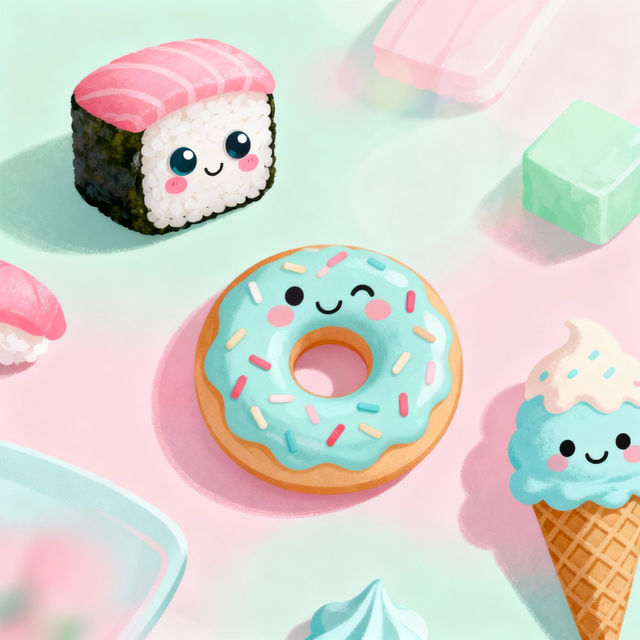 Cute Drawings Of Food gallery