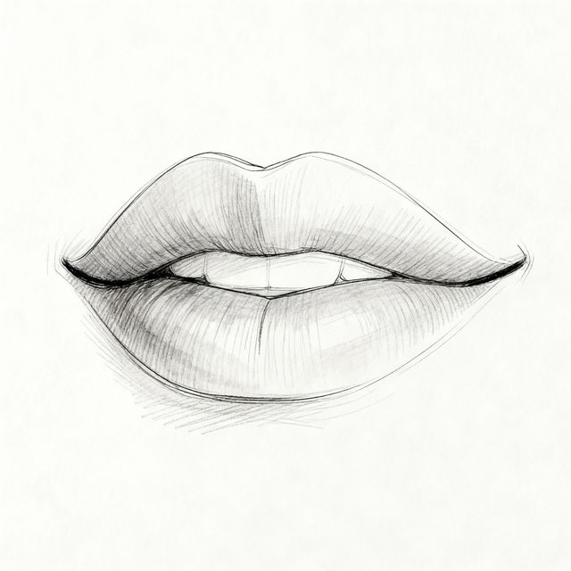 Easy Lips Drawing gallery