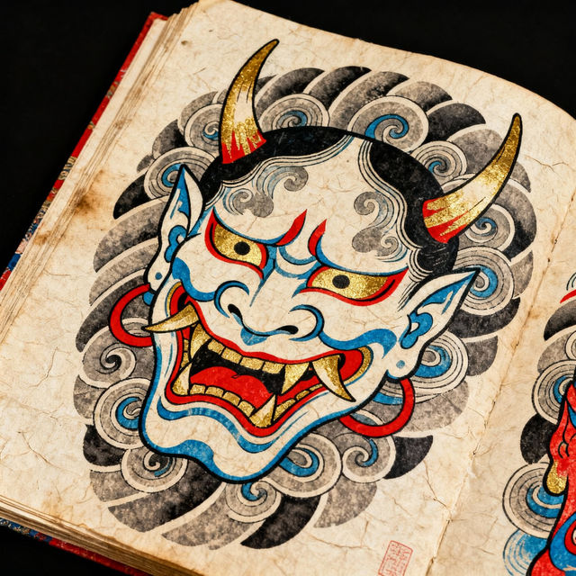 Oni Mask Drawings - AI Generated Art gallery