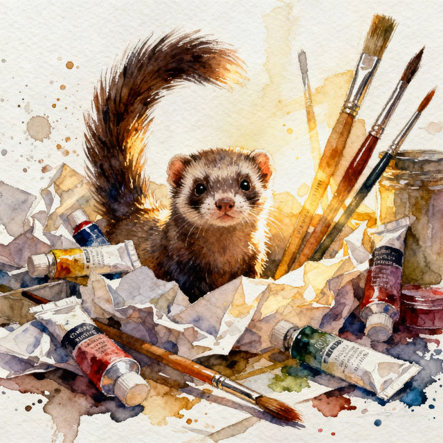 Ferret Drawings - Made With AI gallery