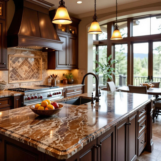 Pictures Of Kitchens With Fantasy Brown Granite Countertops gallery