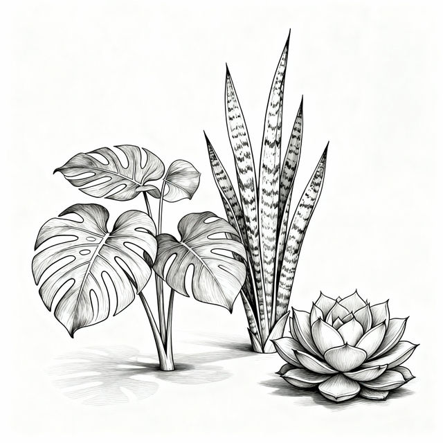 Plant Drawings - Easy & Beautiful gallery