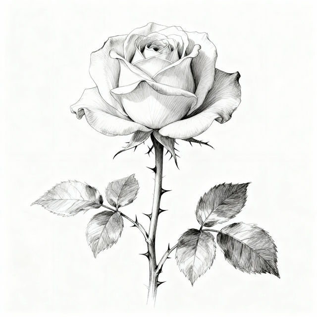 Art A Rose Sketch Art Easy gallery