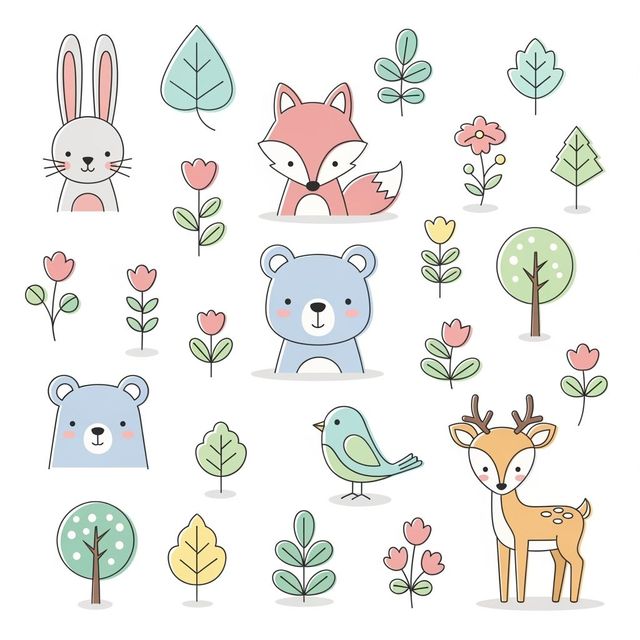 Cute Simple Drawings Created With AI gallery