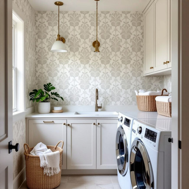 Peel and Stick Wallpaper for Laundry Rooms gallery