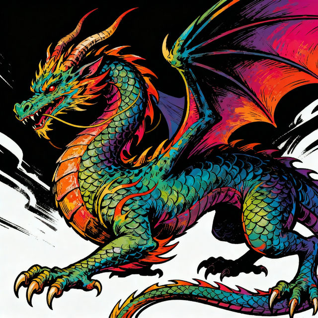 Cool Dragon Drawings - AI Generated gallery