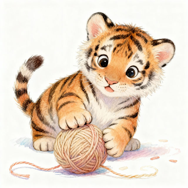 Cute Tiger Drawings - Made With AI gallery