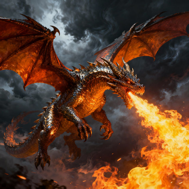 Fire Breathing Dragon Drawings gallery