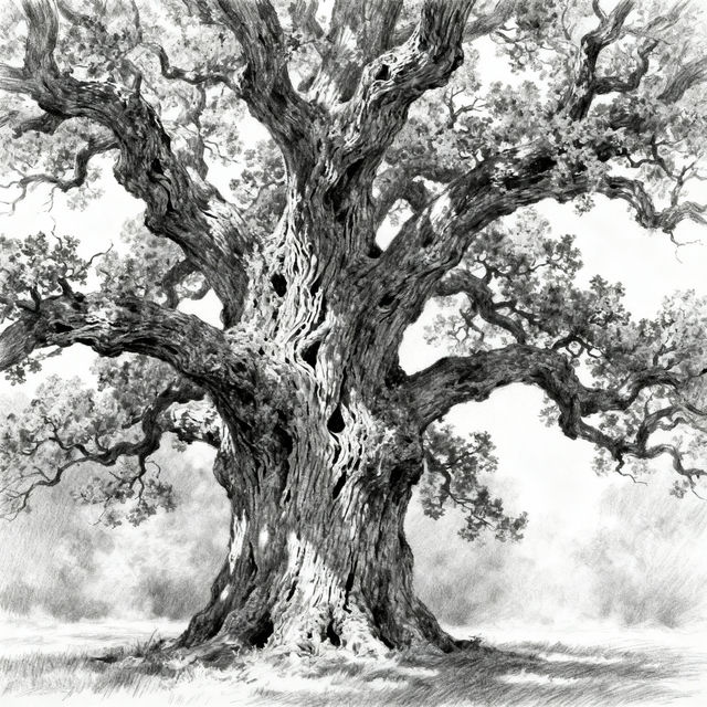 Tree Drawing Reference - AI Generated gallery