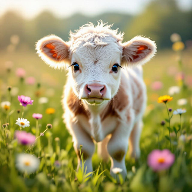 Baby Cow Wallpapers - Adorable AI Art gallery