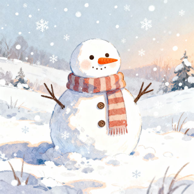 Drawing Snowman - AI Art gallery