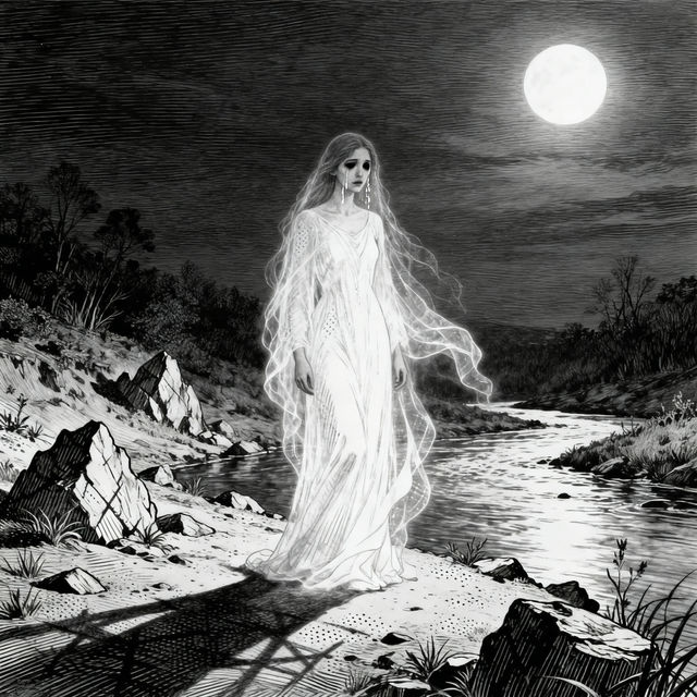 La Llorona Drawings - AI Generated gallery