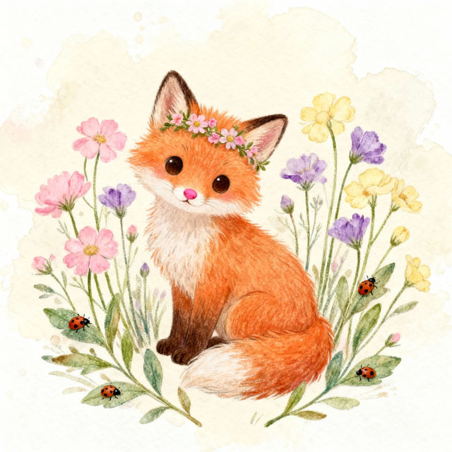 Baby Fox Drawings - AI Generated gallery