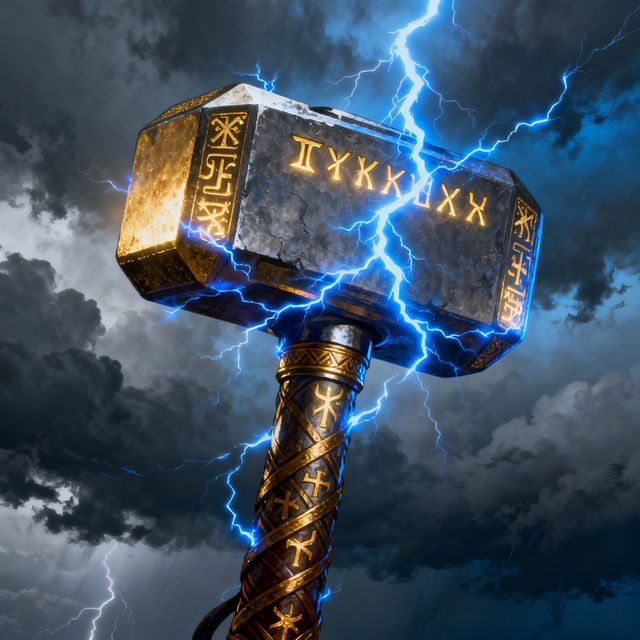 Thor Hammer Drawings - AI Generated gallery