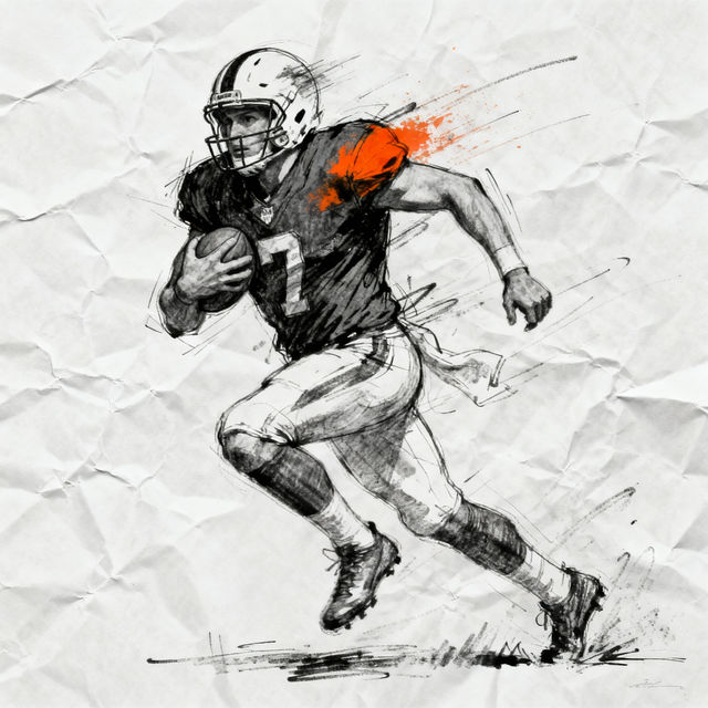 Football Player Drawings - Created With AI gallery