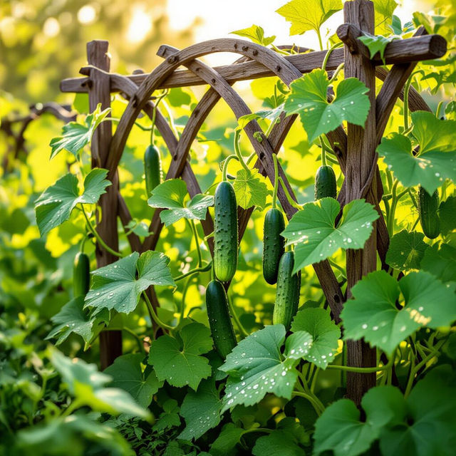 Cucumber Trellis Pictures gallery