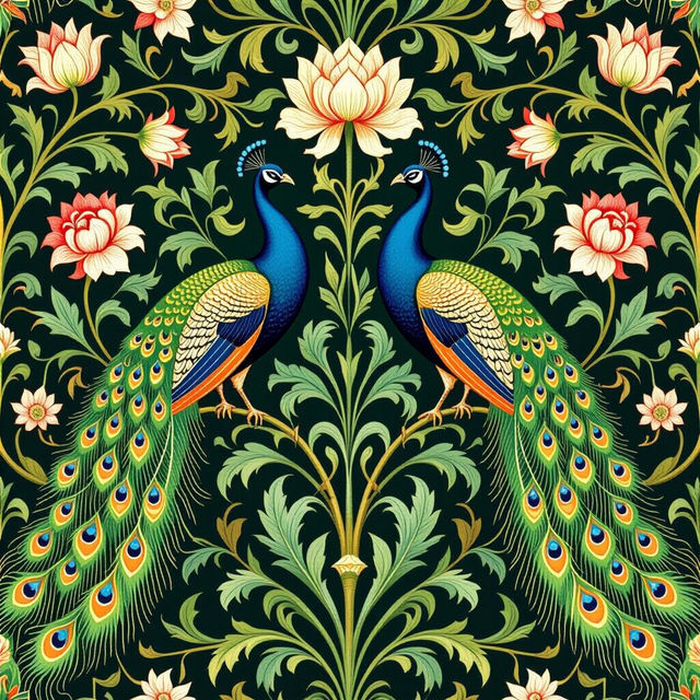 William Morris Wallpaper Designs - AI Generated gallery
