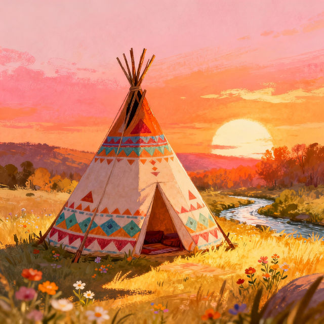 Tipi Drawings - AI Art gallery