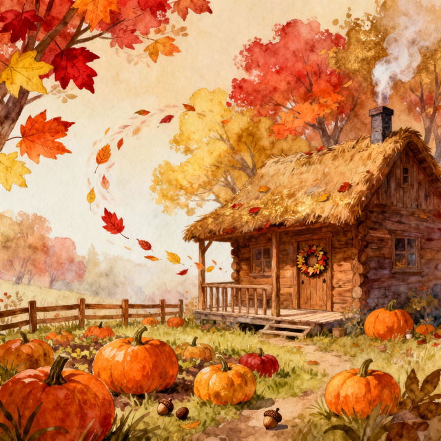 Fall Scene Drawings - AI Generated gallery