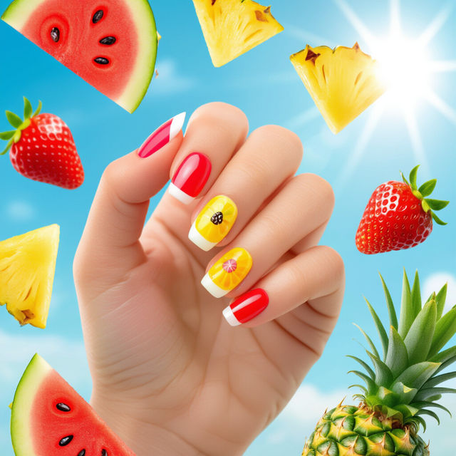 Summer Fruit Nail Art gallery