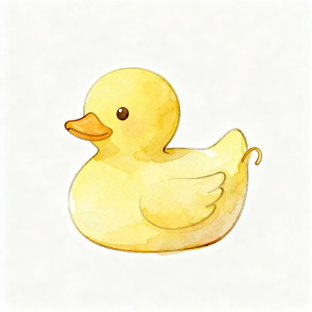 Rubber Duck Drawing - Easy gallery