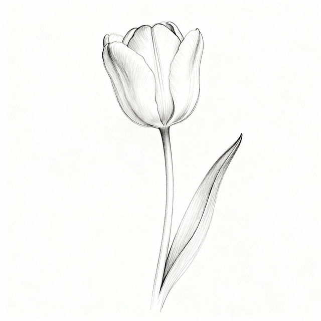 Simple Tulip Drawings - Made With AI gallery