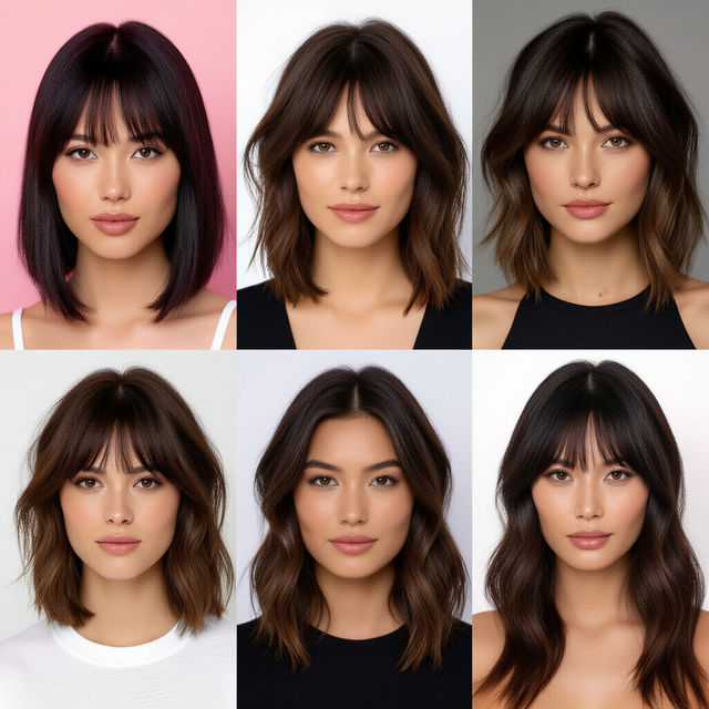 Types Of Bangs With Pictures gallery