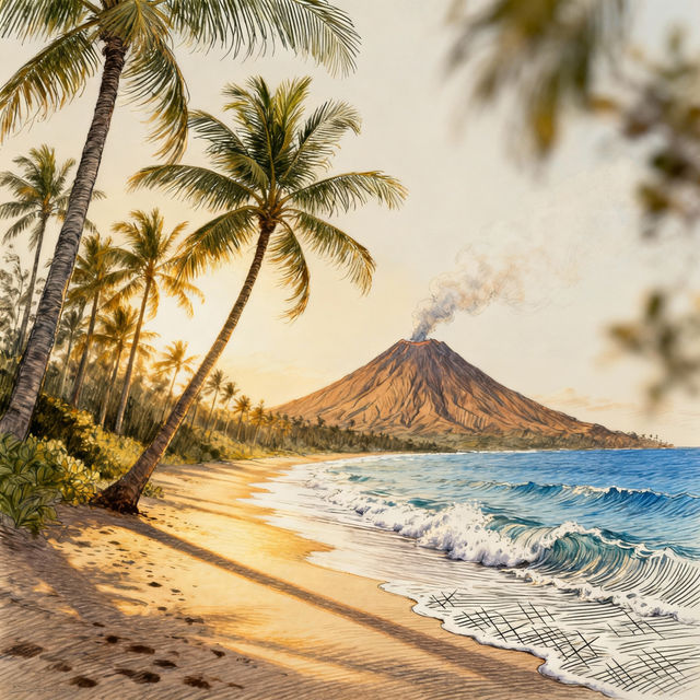 Hawaii Drawings - AI Generated Art gallery