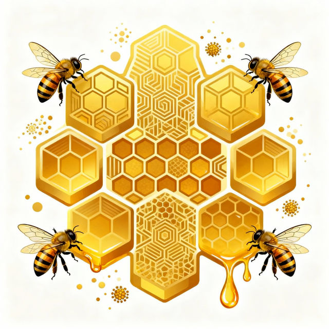 Honey Comb Drawings - Made With AI gallery