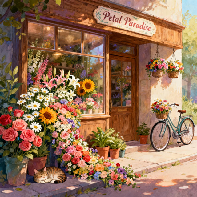 Flower Shop Drawings - AI Art gallery