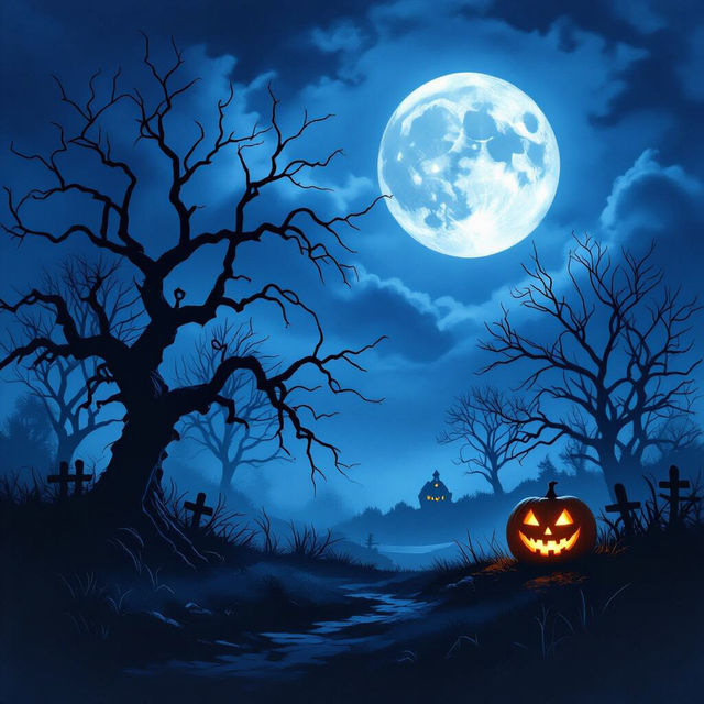 Blue Halloween Wallpaper gallery