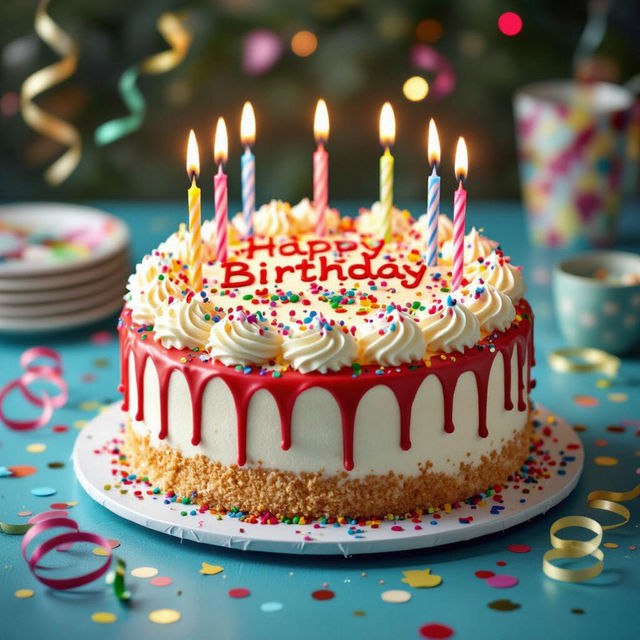 Happy Birthday Cake Images - Made With AI gallery