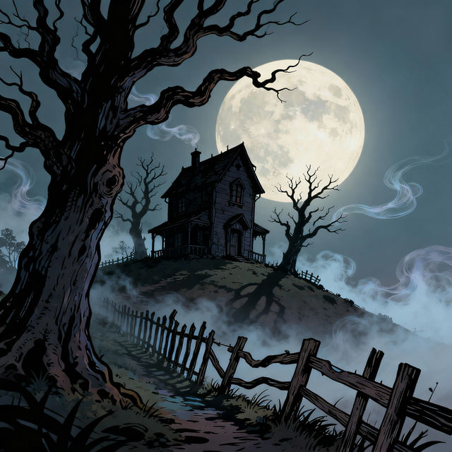 Halloween House Drawings - AI Generated gallery