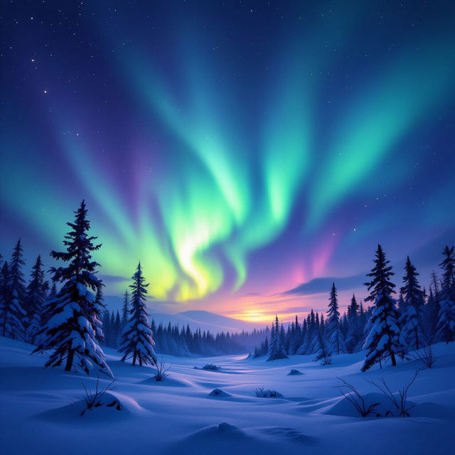 Northern Lights Pictures - AI Generated gallery
