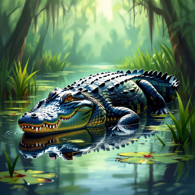 Alligator Art - Made With AI gallery